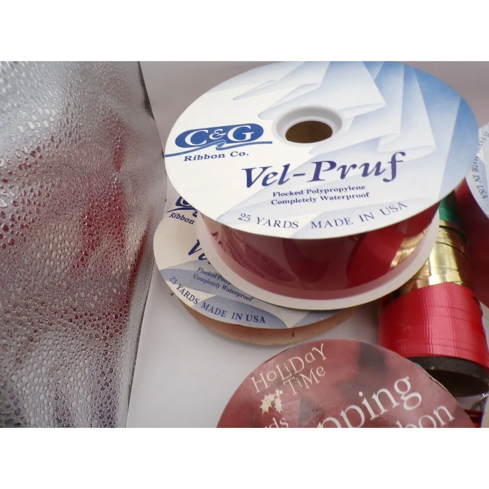 Holiday Wrapping Ribbon Lot Red Gold‎ Green Purple Silver Metallic Yarn Crafting